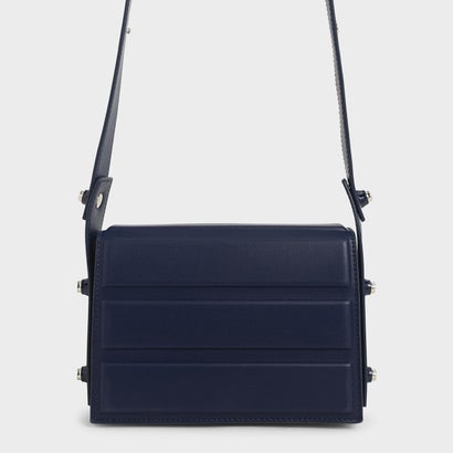 アイレットエンベリッシュド トップハンドルバッグ / Eyelet-Embellished Top Handle Bag （Dark Blue）