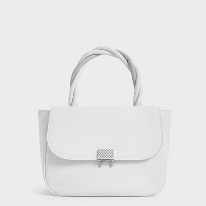 【2021 FALL】ツイスト トップハンドルバッグ / Twist Top Handle Bag （White）