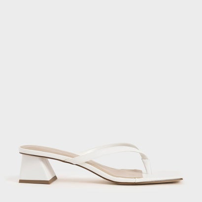 
         トングヒール サンダル / Thong Heeled Sandals （White）