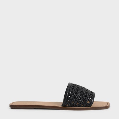ウーブンスライド サンダル / Woven Slide Sandals （Black）
