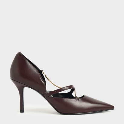 【2021 FALL】チェーンリンク ドルセイパンプス / Chain Link D'Orsay Pumps （Burgundy）