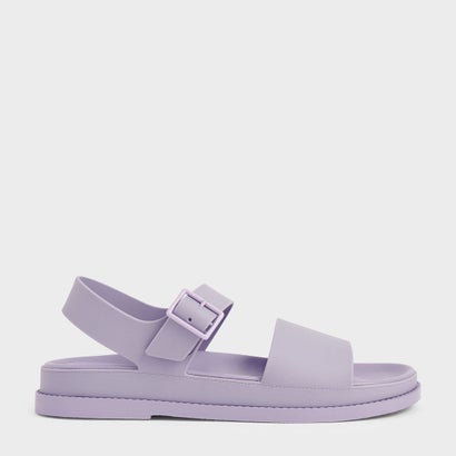 
         バックルストラップ フラットフォームサンダル / Buckle Strap Flatform Sandals （Lilac）
