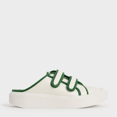 【2021 FALL】ツートーンベルクロスニーカーミュール / Two-Tone Velcro Sneaker Mules （Green）