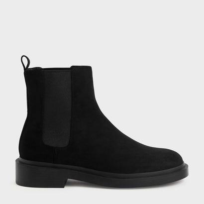 【2021 WINTER】チェルシーブーツ ブロックヒールブーツ / Chelsea Block-Heel Boots （BlackTextured）