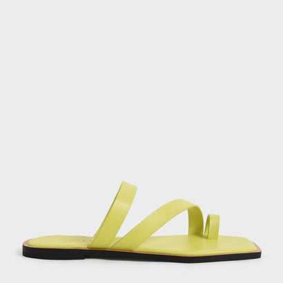 【2022 SPRING 新作】トゥリング ストラッピースライドサンダル / Toe Ring Strappy Slide Sandals （Lime）