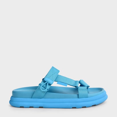 【2022 SPRING 新作】ポリエステル ベルクロストラップスポーツサンダル / Polyester Velcro Strap Sports Sandals （Blue