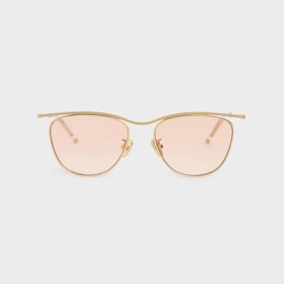 ワイヤーフレーム ティンテッドサングラス / Wireframe Tinted Sunglasses （Orange）