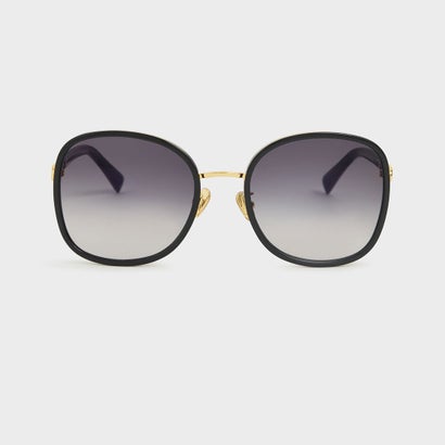 【2021 FALL】ブレイデッドテンプル バタフライサングラス / Braided Temple Butterfly Sunglasses （Black）