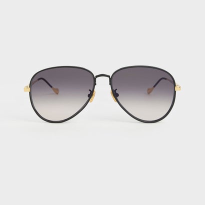 【2021 FALL】ティンテッド アビエーターサングラス / Tinted Aviator Sunglasses （Black）