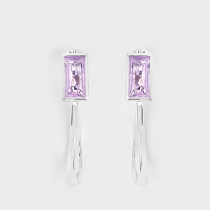 
         【2022 SUMMER 新作】クリスタルエンベリッシュド ハーフヒープピアス / Crystal-Embellished Half Hoop Earrings （Lila