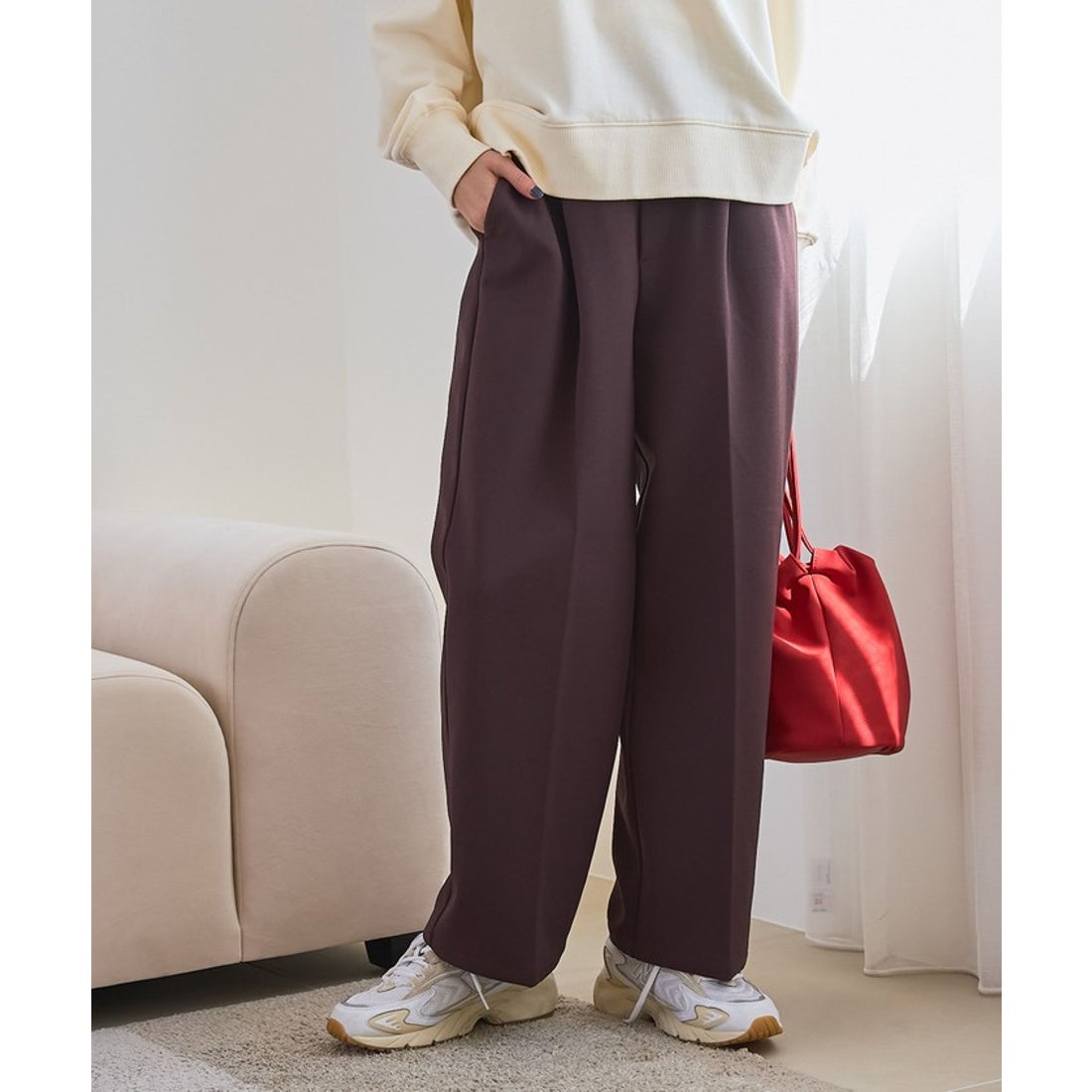 coen 【定番】イージービューティー裏起毛ワイドパンツ（WEB限定サイズあり） -ファッション通販 FASHION WALKER