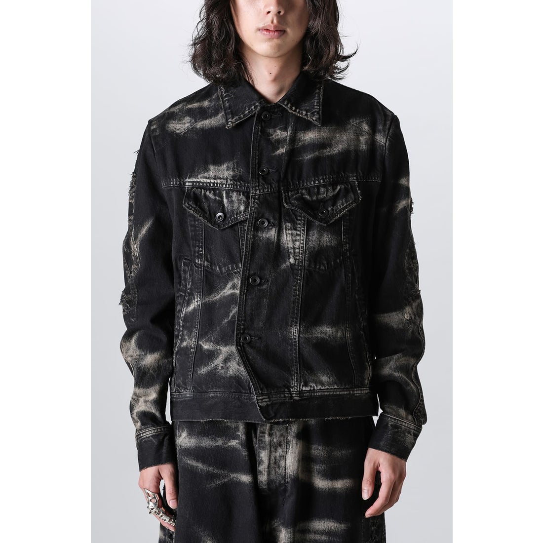 Bleach Jacket Examples ユリウス JULIUS Bleach 10oz Denim Jacket (Black) - ファッション通販 MAGASEEK(マガシーク)