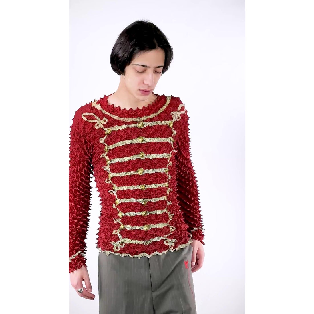 エムエーエスユー MASU NAPOLEON SPIKY TOPS （RED） -FASCINATE