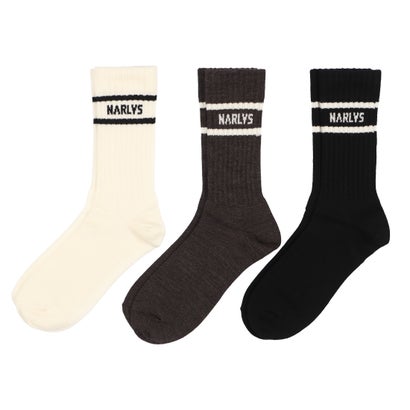 ナーリーズ NARLYS socks （Charcoal Grey. black. white）
