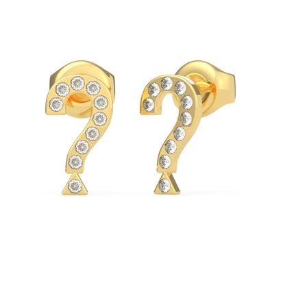 
                        LOS ANGELES Pave Question Mark Pierce (GOLD) （GOLD）