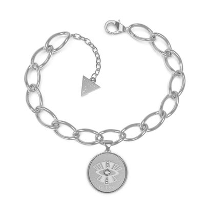 
                        TALISMANIA 20mm Eye Coin Big Chain Bracelet (Silver) （SILVER）