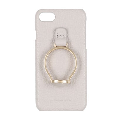 
         HASHIBAMI Gem Stone Ring iPhonecase 【天然石リング アイフォンケース】 ※iPhone 7/8/SE2 用 （ライトグレー）