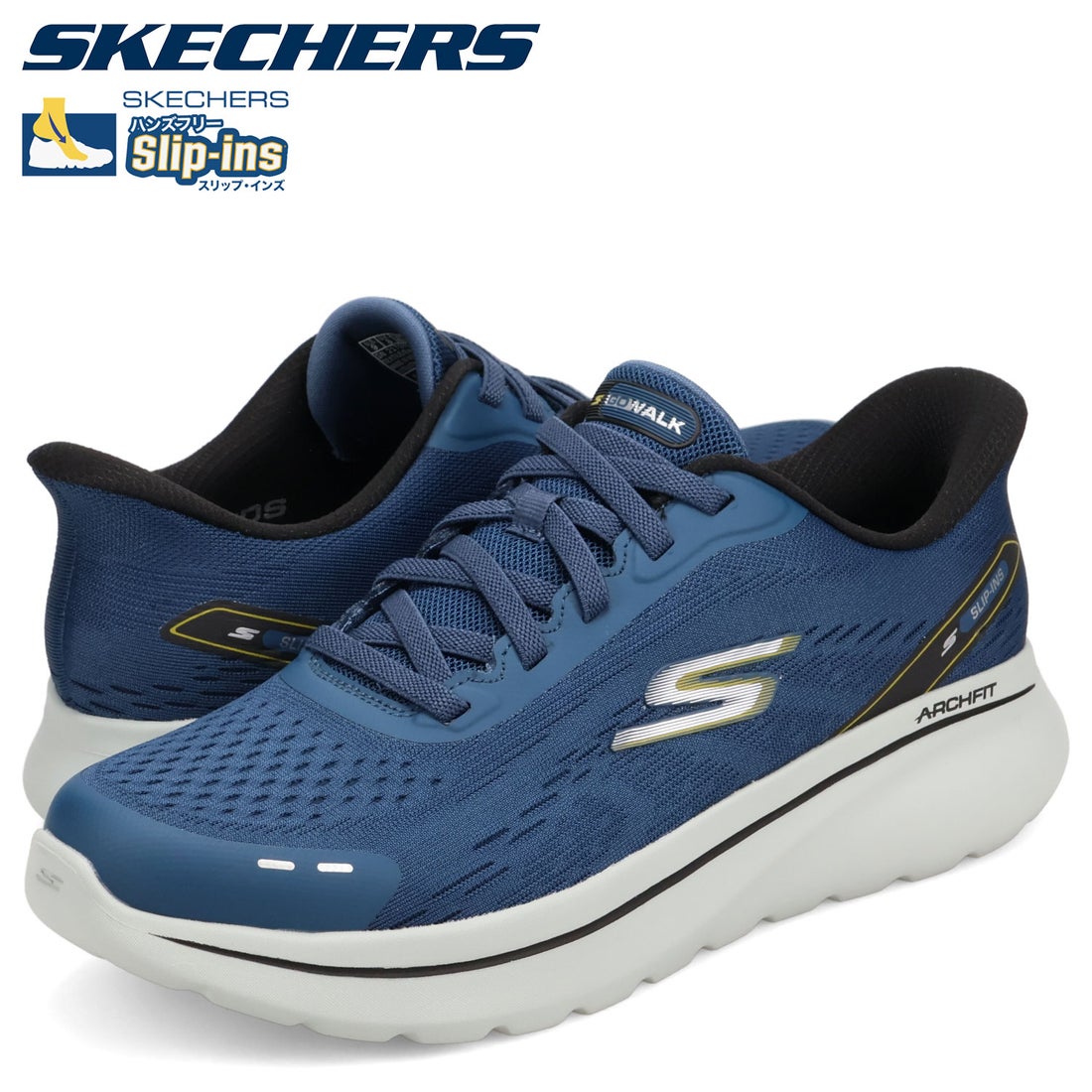 スケッチャーズ SKECHERS スリップインズ リラックスドフィット ゴーウォーク アーチフィット Nジョイ - ノーベンド スニーカー ...
