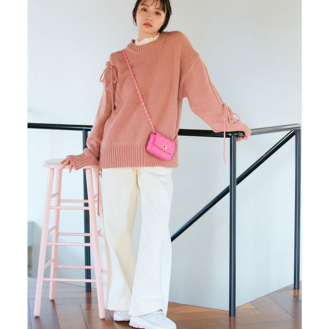 ビス VIS ミニスタッズチェーンショルダーバッグ （シルバー（93 