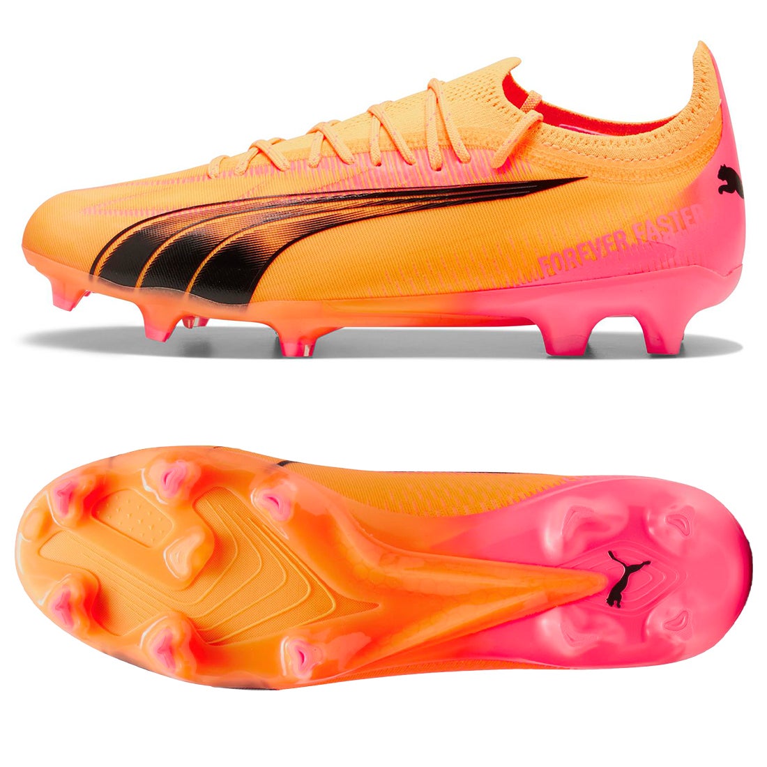 PUMA プーマ ウルトラ アルティメット FG/AG(ロングパイル)(オレンジ×ブラック) 107744 03 サッカースパイク・シューズ ...