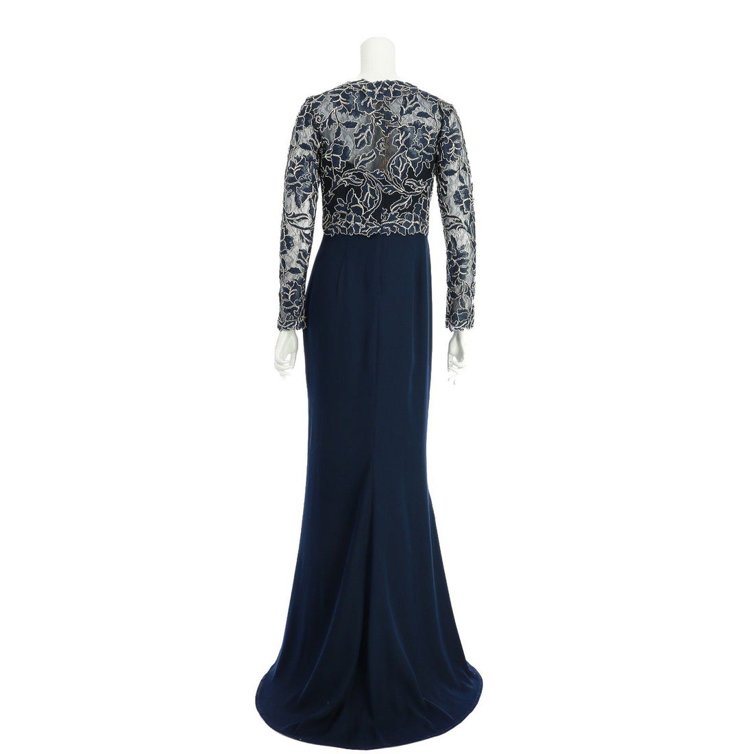 TADASHI SHOJI タダシショージ ☆ネイビーxゴールドフラワークロシェ 
