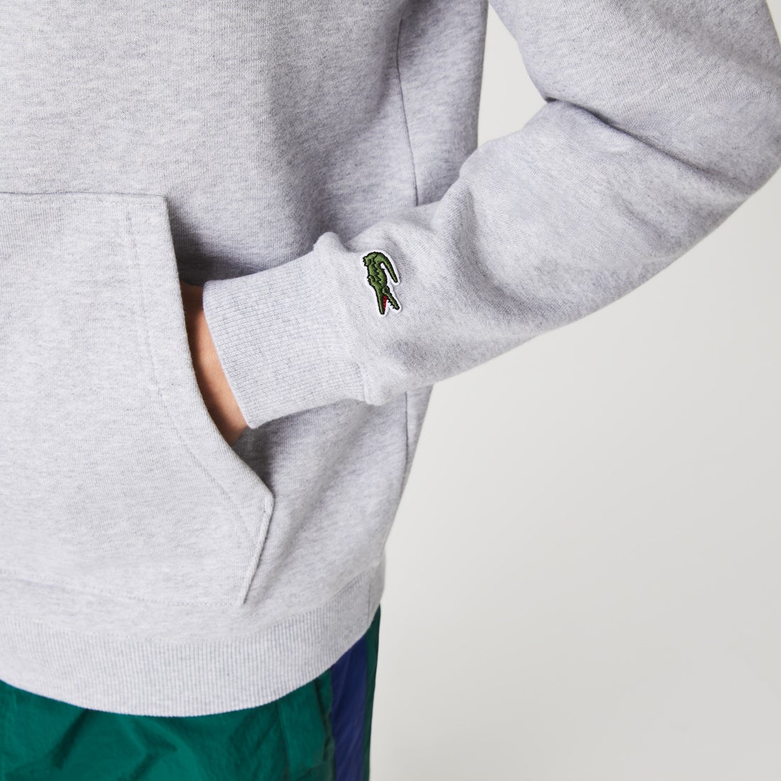 ラコステ LACOSTE ロゴプリントフードスウェットシャツ （ネイビー