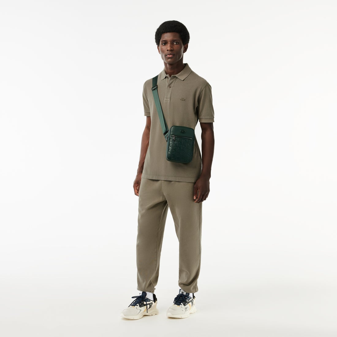 ラコステ LACOSTE ミネラルダイ鹿の子地ポロシャツ （ライトブルー 