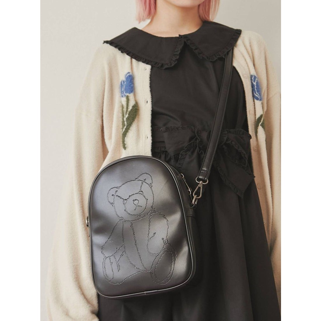merry jenny bearショルダーbag（ブラック） -靴＆ファッション通販 