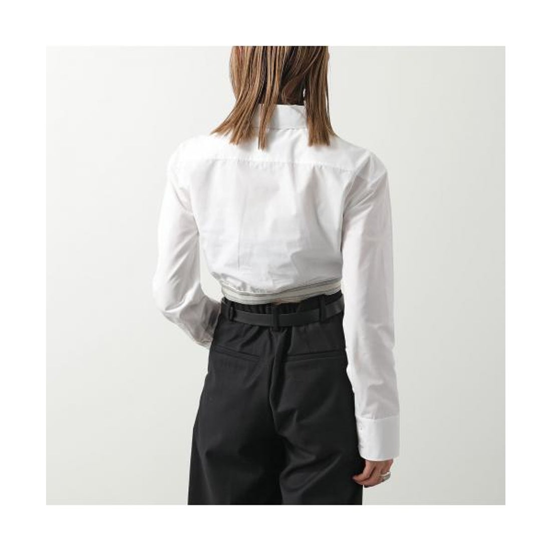 ロエベ LOEWE LOEWE シャツ S359Y05XAX クロップド丈 長袖 （2090 