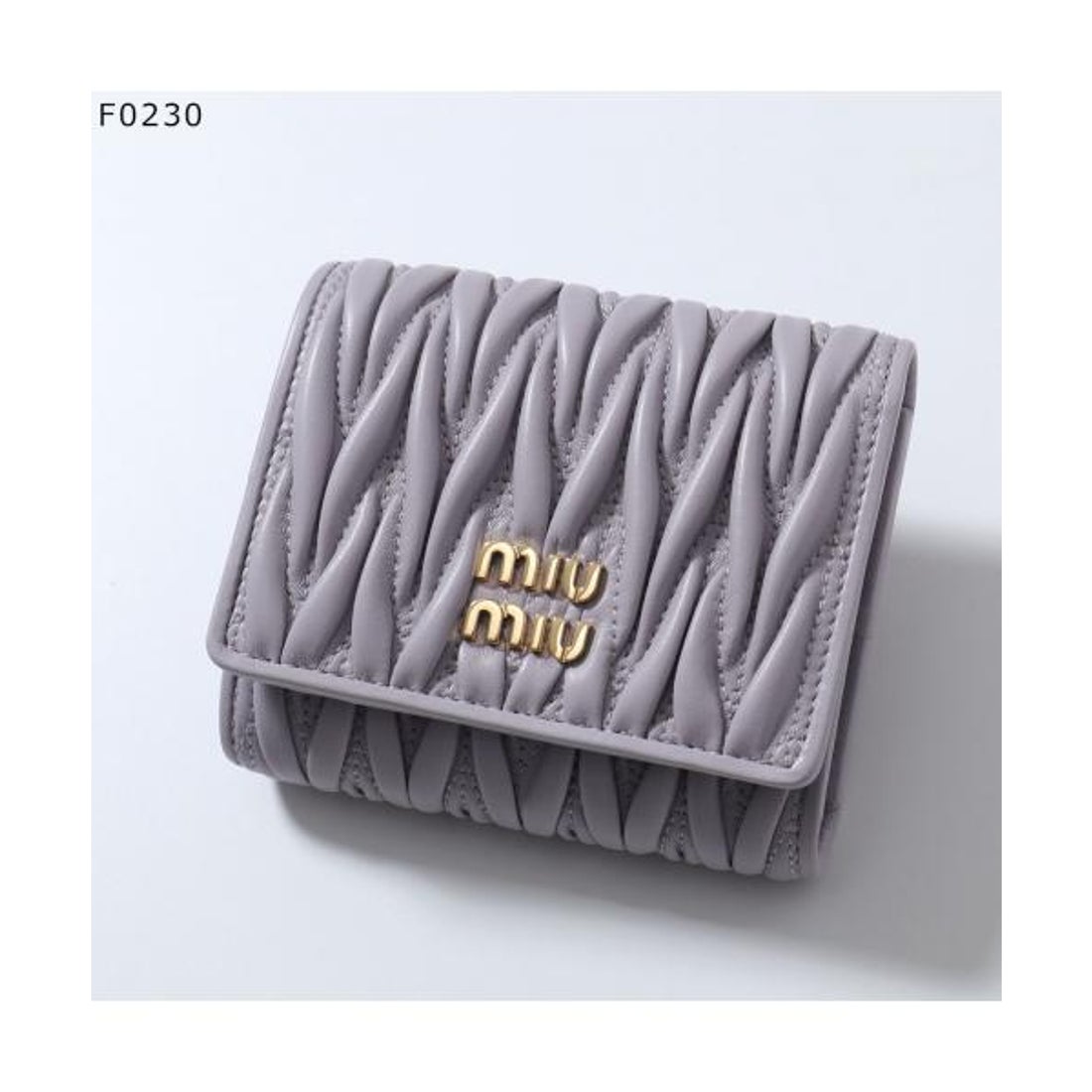 ミュウミュウ Miu Miu MIUMIU 三つ折り財布 MATELASSE マテラッセ
