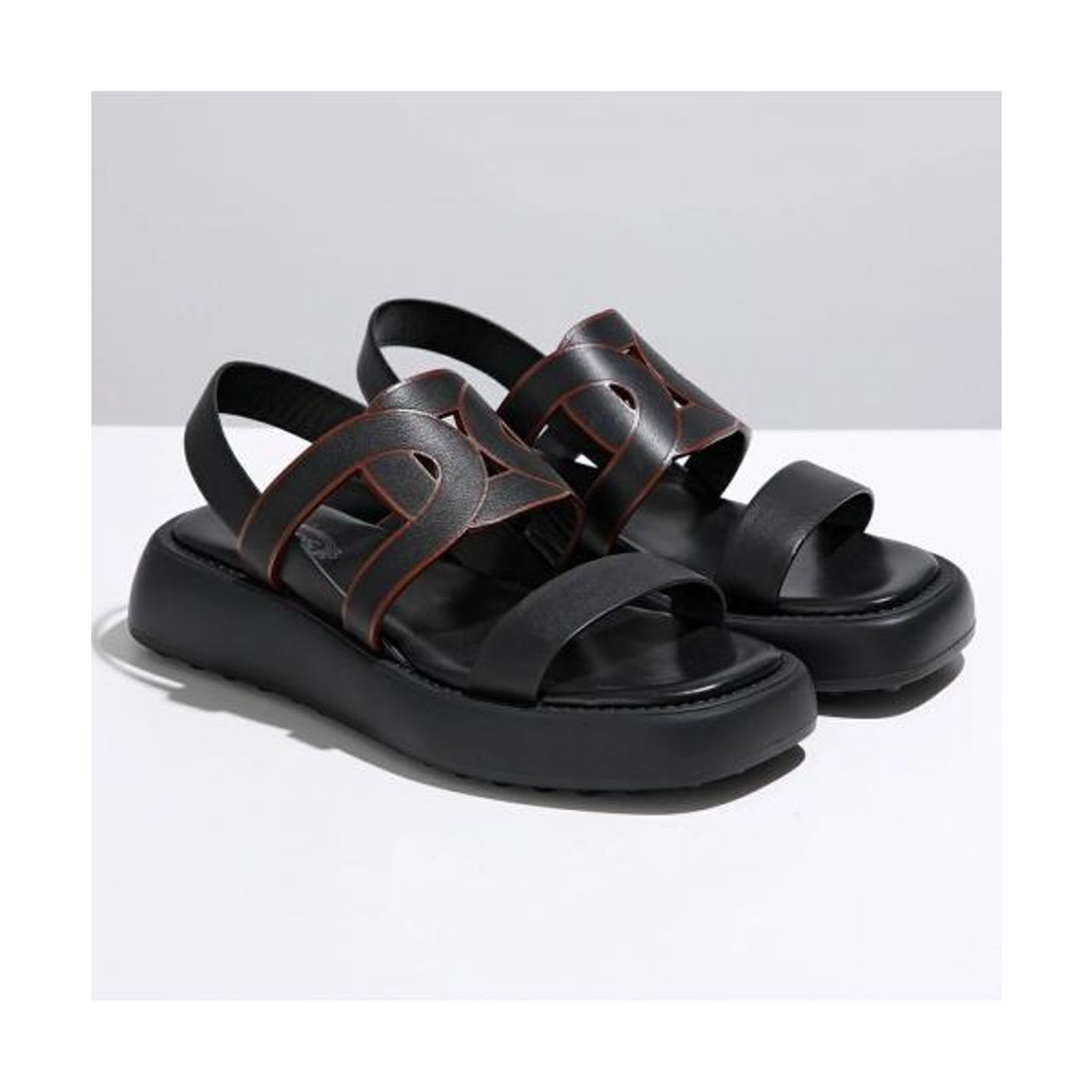 トッズ TOD'S TODS レザーサンダル XXW11K0IF10MID ダブルベルト
