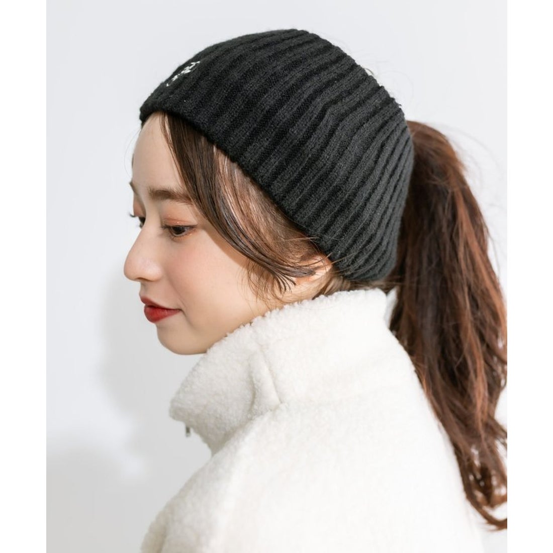 ナイスクラップ NICE CLAUP 【OLIVE des OLIVE】ハートオリジナル刺繍入りニットヘアバンド （BK） -アウトレット ...