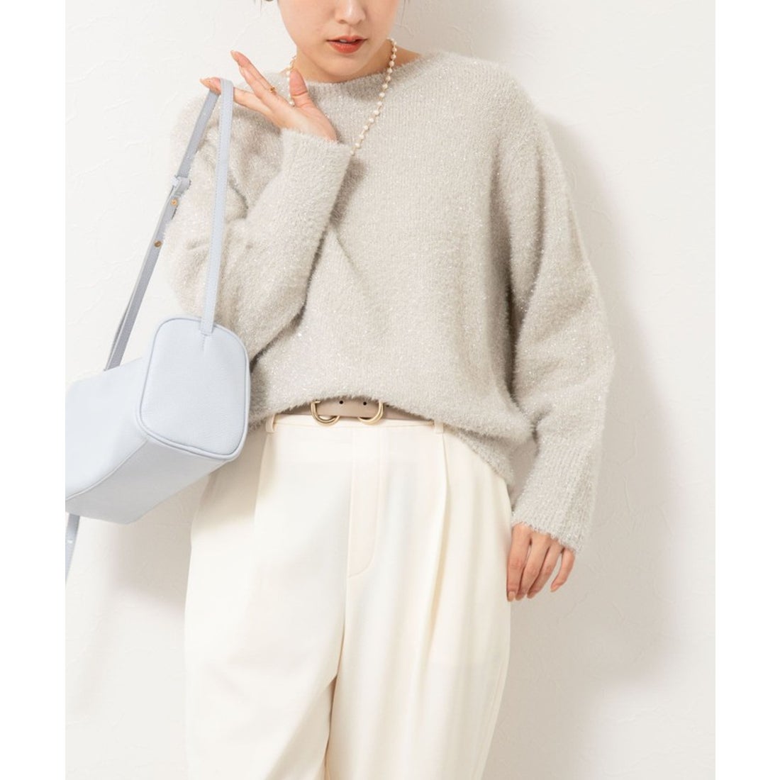 ノーリーズ NOLLEY'S ラメシャギープルオーバー （ベージュ） -ファッション通販 FASHION WALKER