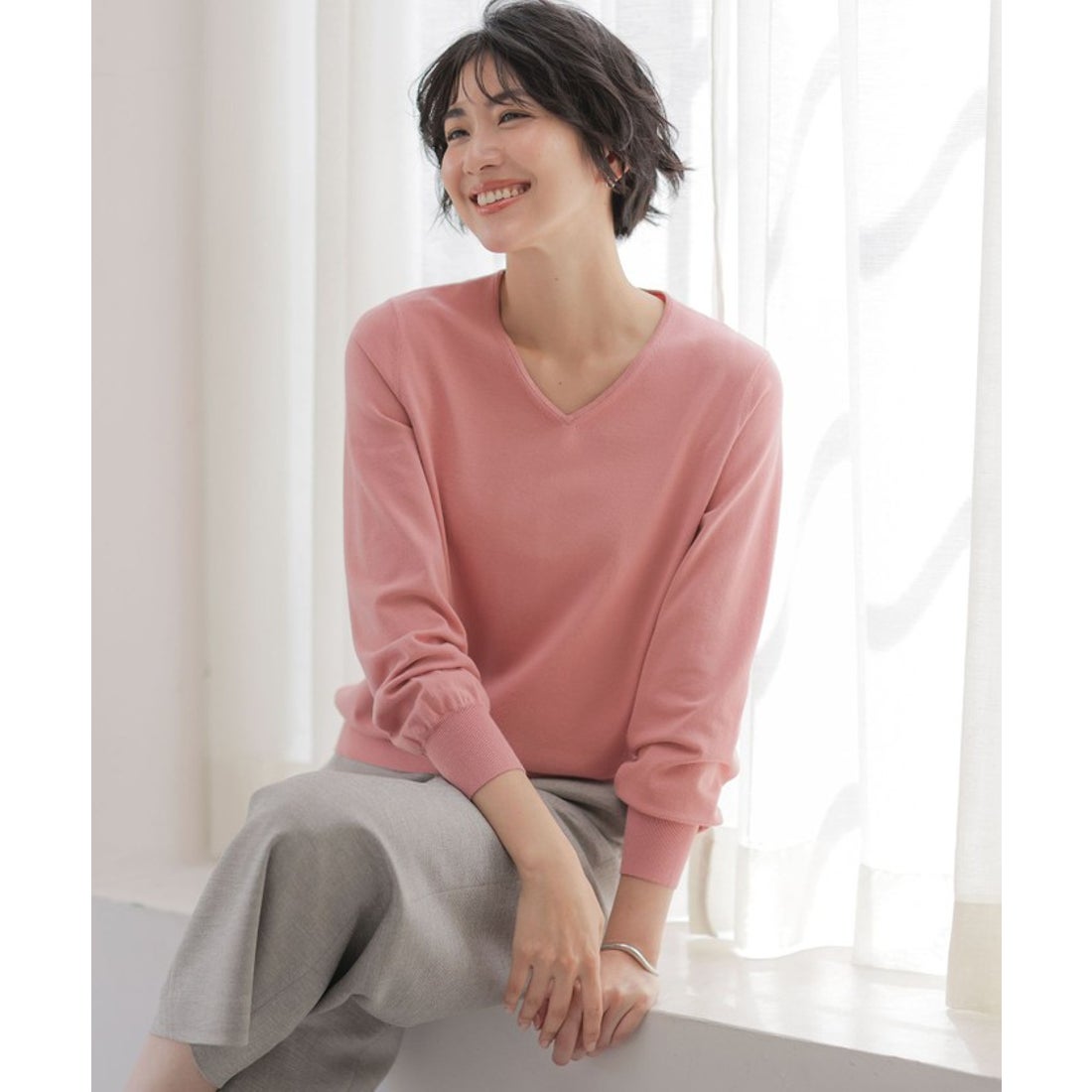 ジェイ プレス レディス J.PRESS LADIES 【洗える】PRINCE Vネック ニット （ピンク系） - ファッション通販 d ...