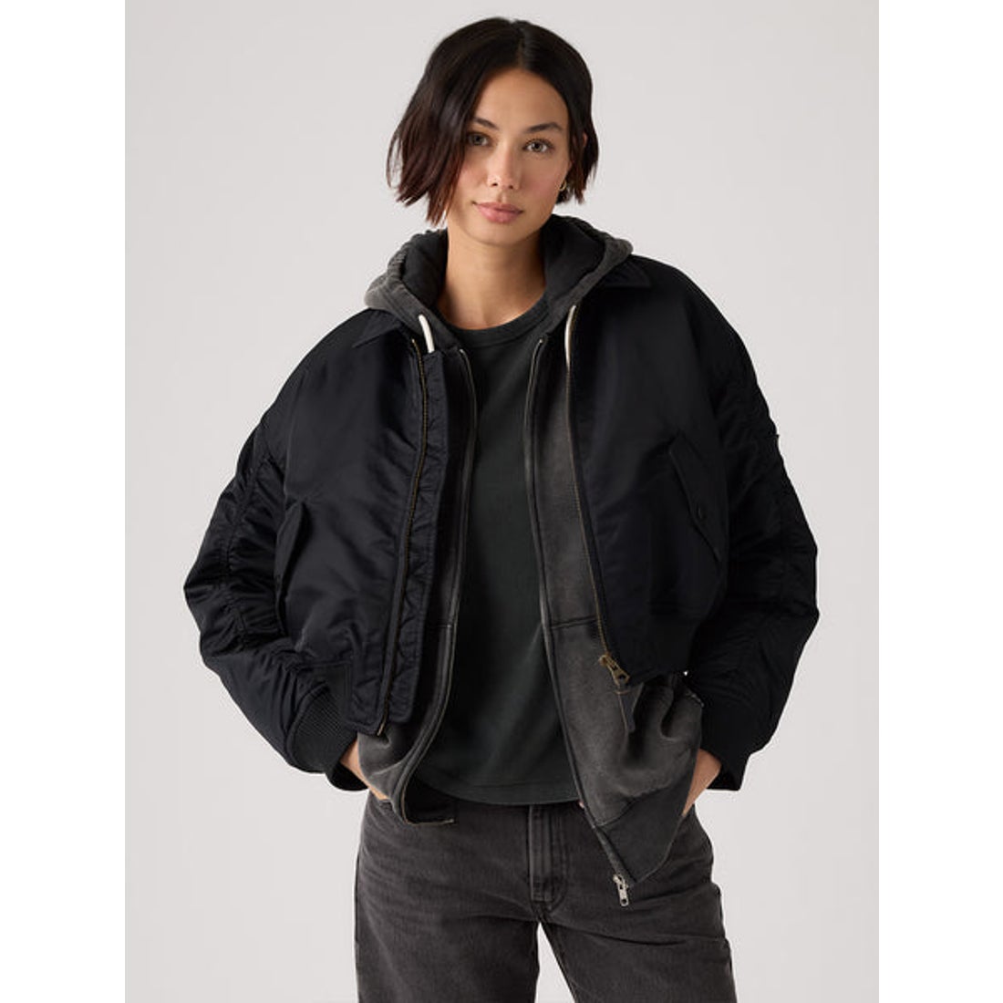 リーバイス LEVI'S ボウイ クロップド ボンバージャケット （Blacks） - ファッション通販 d fashion