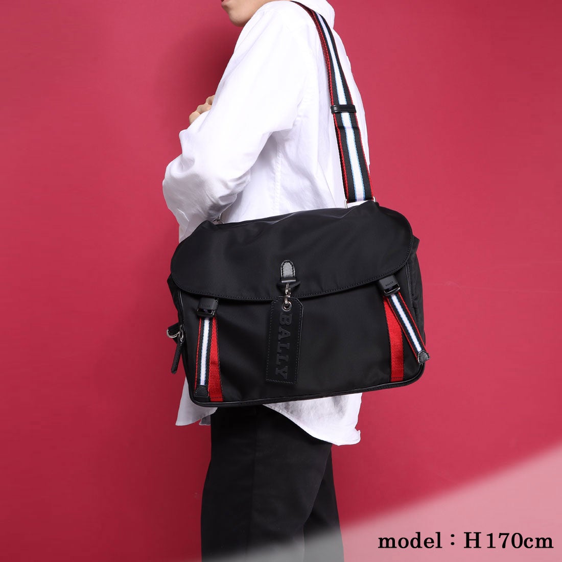 バリー BALLY MESSENGER BAG CATCH.T （BLACK） -アウトレット通販 