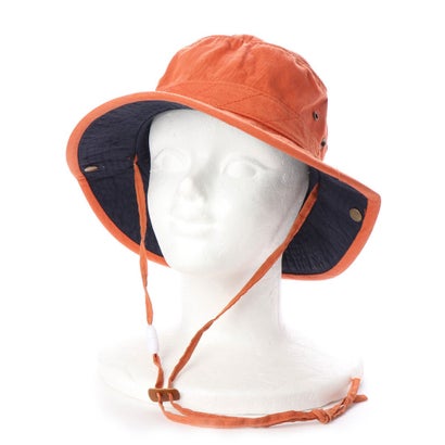 
                        レディースUVカット帽子C868 RABBIT （オレンジ×ネイビー）