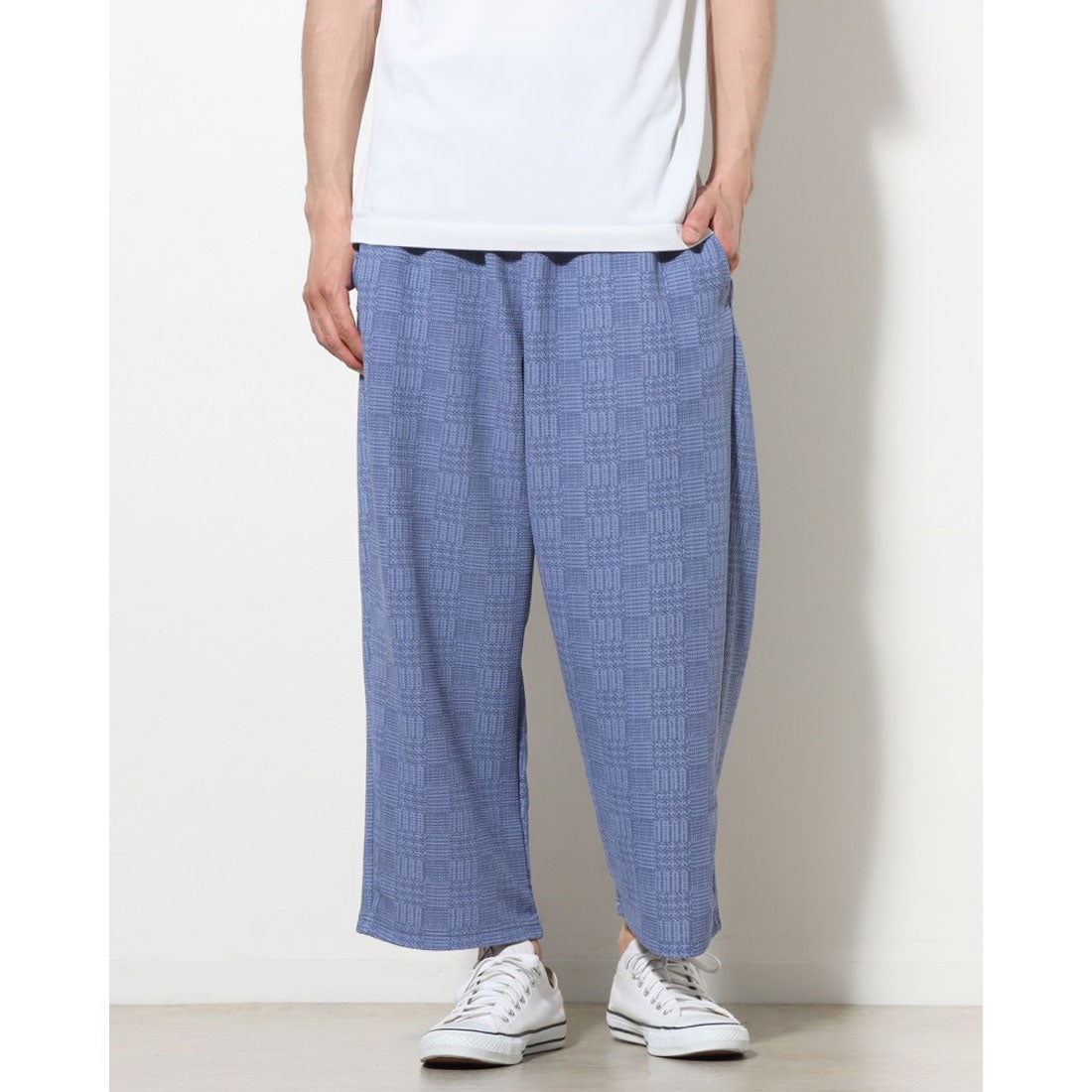 スタイルブロック STYLEBLOCK エンボスワッフルアンクルパンツ （ネイビー） - ファッション通販 d fashion