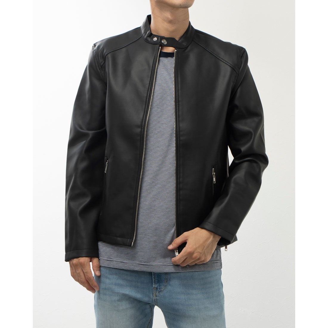 スタイルブロック STYLEBLOCK PUレザーシングルライダース （ブラック） - ファッション通販 d fashion
