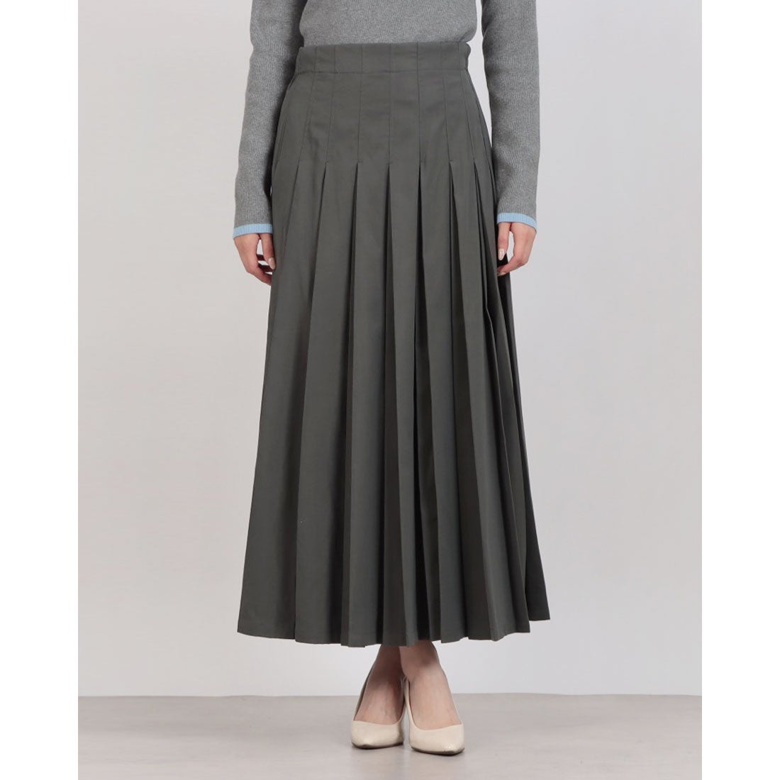 スタイルブロック STYLEBLOCK シャークスキンWタックプリーツスカート （グレー） - ファッション通販 d fashion