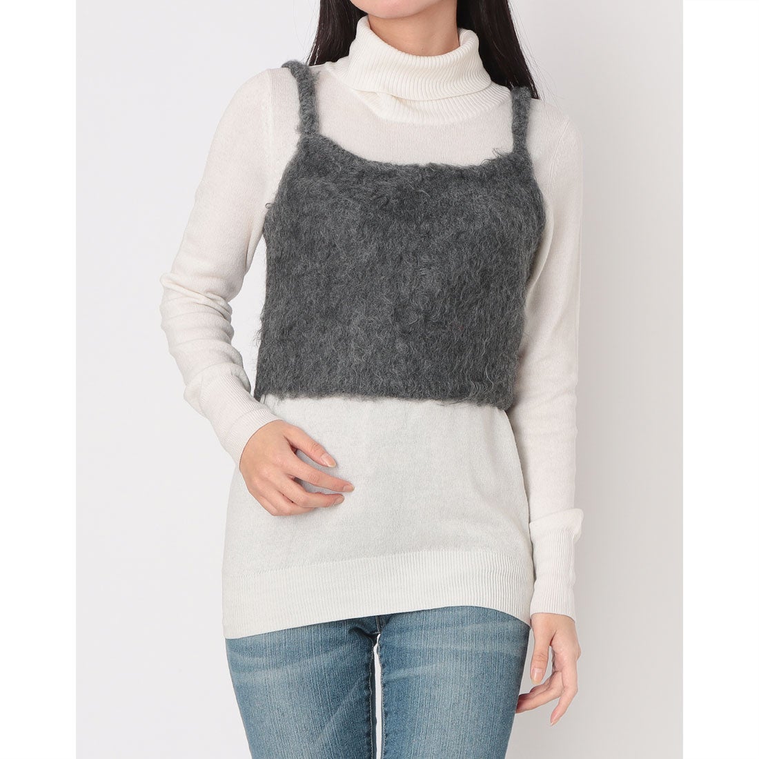 スタイルブロック STYLEBLOCK ニットビスチェ （チャコールグレー） - ファッション通販 d fashion