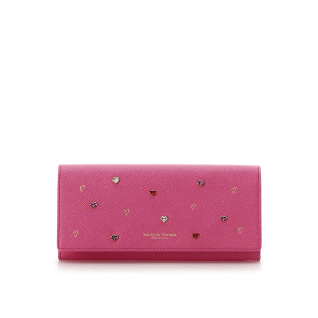 Samantha Tavasaのかわいいピンク財布はハートスタッズ 長財布 です