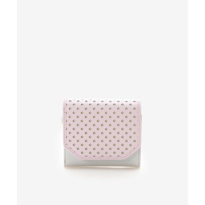 スターパンチングミニ折財布 (ピンク)