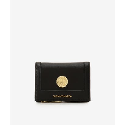 シンプルゴールドコインミニ財布 (ブラック)