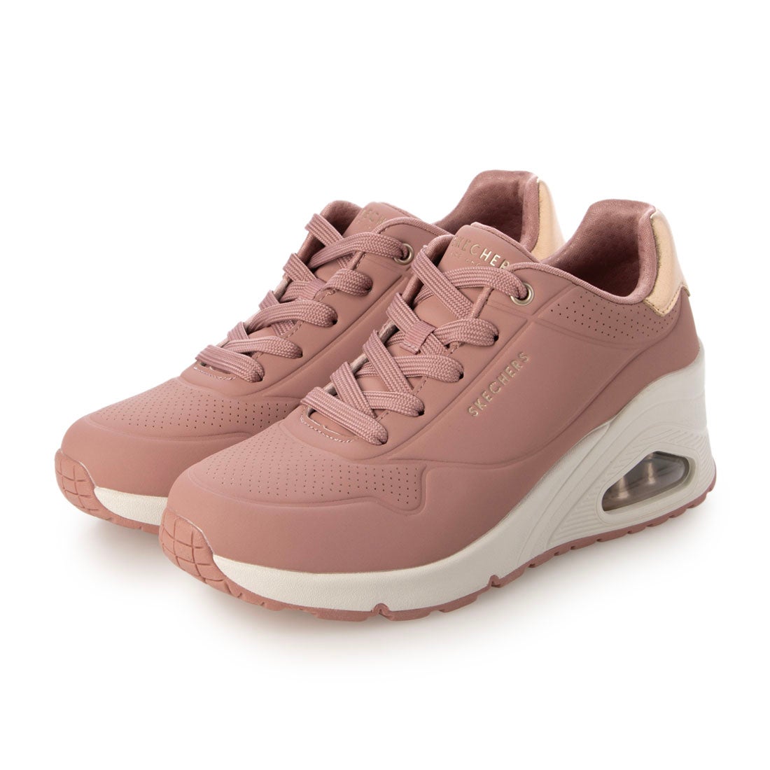 スケッチャーズ SKECHERS UNO WEDGE - HIGH STEPS（ウノ ウェッジ - ハイステップス）厚底レースアップスニーカー ...