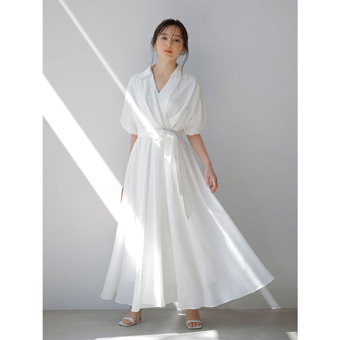 アニュアンス anuans カシュクールタックワンピース （LIGHT GREY 