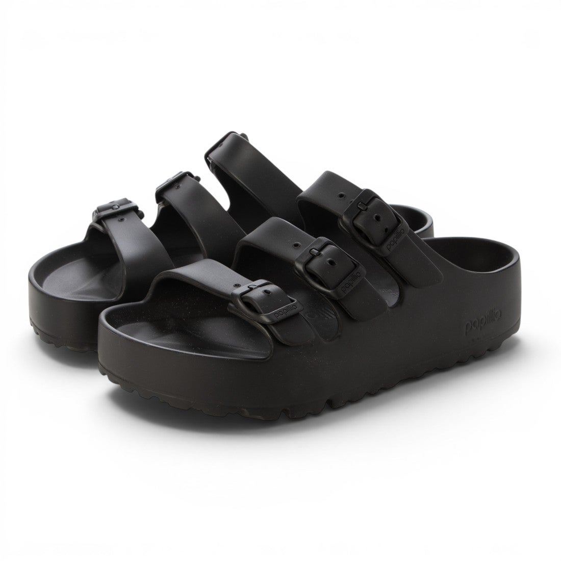 希少✨ビルケンシュトック ３連バックル 厚底 サンダル ブラック 41 26.5 ビルケンシュトック BIRKENSTOCK サンダル レディース フロリダ III