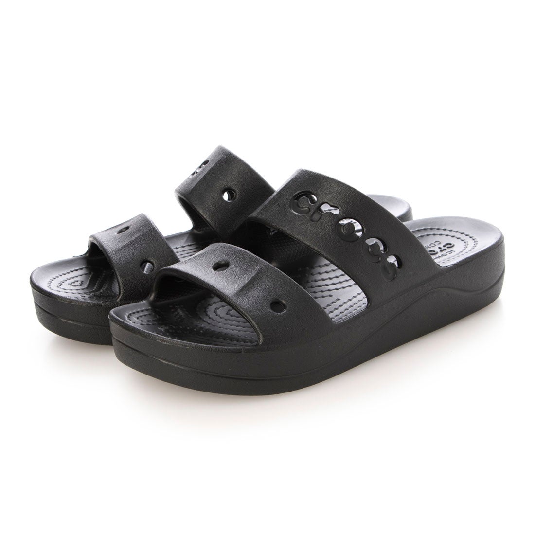 クロックス crocs レディース サンダル 厚底 バヤ プラットフォーム サンダル 208188 （ブラック） - ファッション通販 d ...