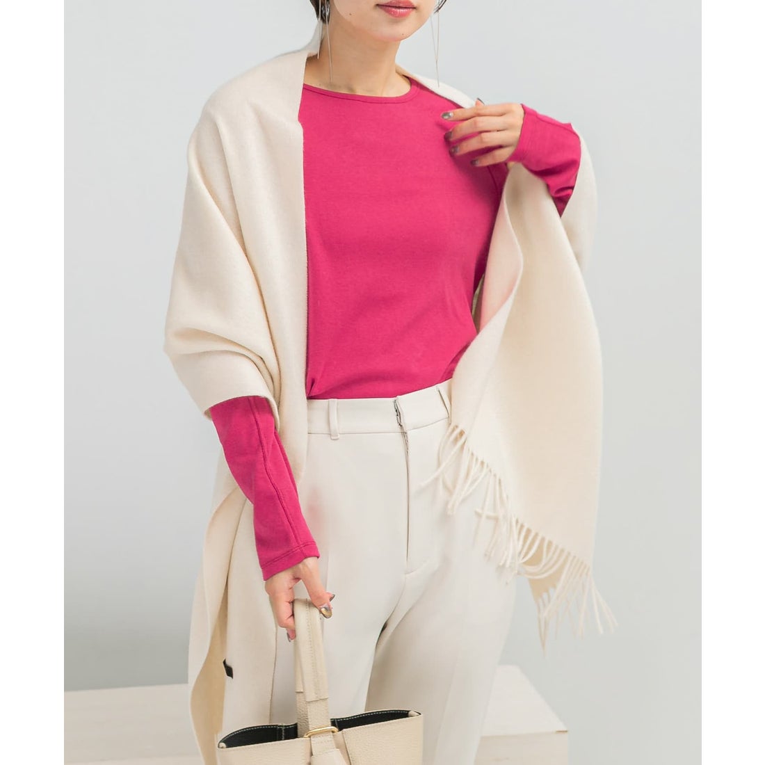 アーバンリサーチ ロッソ URBAN RESEARCH ROSSO コットンカシミヤクルーネックカットソー （ピンク） - ファッション通販 ...