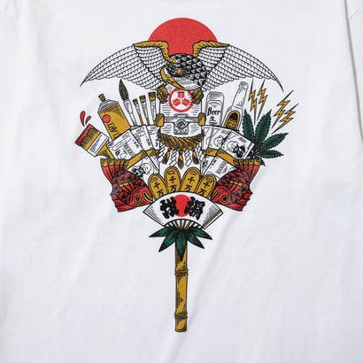 ルツボ 坩堝(RUTSUBO) 熊手 ロングスリーブ Tシャツ（熊手 LS/S T-SHIRTS ( 画工遊鷹 )） （WHITE）｜詳細画像